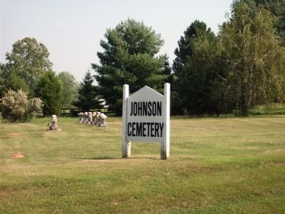 Johnson Cemetery - Sign. Click for full size. Johnson Cemetery - Sign image. Click for full size.