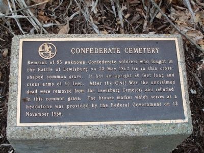 Confederate Cemetery Marker. Click for full size. Confederate Cemetery Marker image. Click for full size.