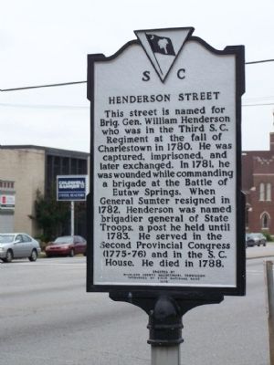 Henderson Street Marker. Click for full size. Henderson Street Marker image. Click for full size.