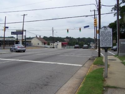 Barnwell Street Marker, looking east at intersection Gervais and Barnwell Streets image. Click for full size.