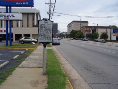 Barnwell Street Marker, looking wet along Gervais Street image. Click for full size.