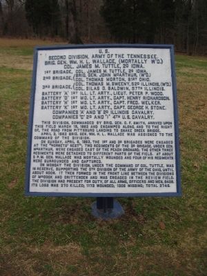 Second Division, Army of the Tennessee Tablet image. Click for full size.