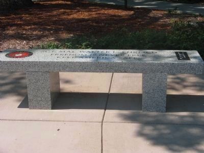 Sgt. Maj. Walter L. Ehrlich Memorial Bench image. Click for full size.