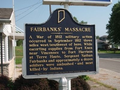 Fairbanks' Massacre Marker. Click for full size. Fairbanks' Massacre Marker image. Click for full size.