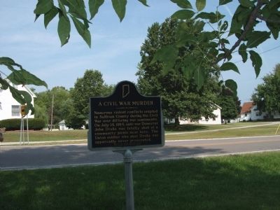 Looking West - - A Civil War Murder Marker. Click for full size. Looking West - - A Civil War Murder Marker image. Click for full size.
