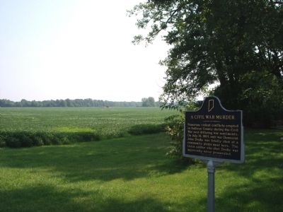 Close - Looking North/East - - A Civil War Murder Marker. Click for full size. Close - Looking North/East - - A Civil War Murder Marker image. Click for full size.