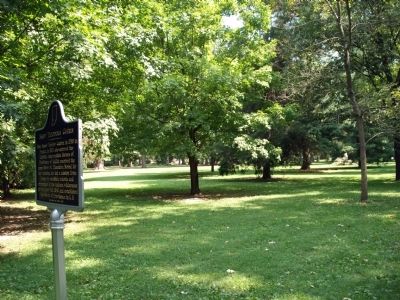 Looking North - - Saint Theodora Guerin Marker. Click for full size. Looking North - - Saint Theodora Guerin Marker image. Click for full size.