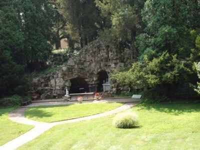 Another View - - The "Grotto" near Saint Theodora Guerin Marker image. Click for full size.