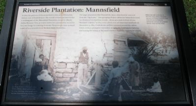Riverside Plantation: Mannsfield Marker image. Click for full size.
