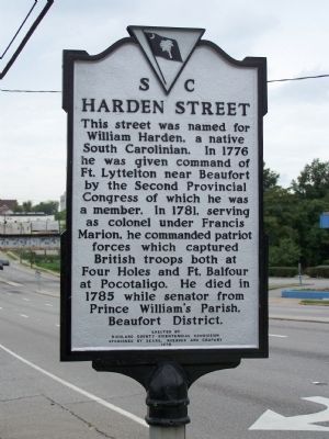 Harden Street Marker image. Click for full size.