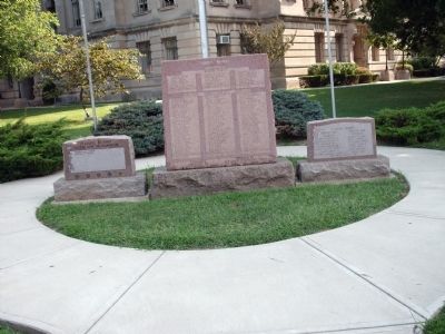 Front View - - All Three War Memorials. Click for full size. Front View - - All Three War Memorials image. Click for full size.