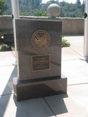 Plaque Placed Department of Veterans Affairs Flag Pole image. Click for full size.