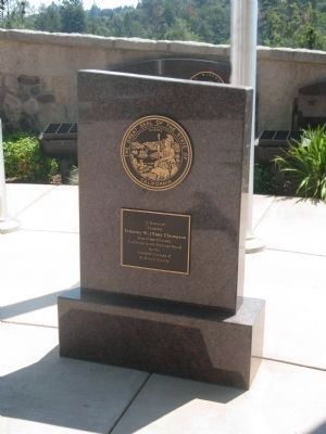 Plaque Placed at California National Guard Flag Pole image. Click for full size.