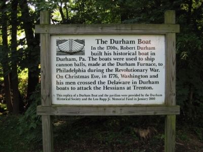 The Durham Boat Marker image. Click for full size.