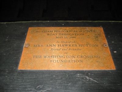 The Durham Boat - Dedication Plaque image. Click for full size.