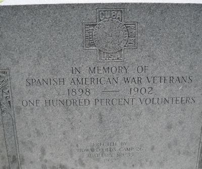 Fort Scott Spanish American War Memorial Marker image. Click for full size.