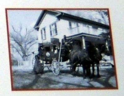 Close-Up of Photo on Marker - Mahaffie Stagecoach Stop. Click for full size. Close-Up of Photo on Marker - Mahaffie Stagecoach Stop image. Click for full size.