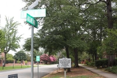 Site of Palmetto Iron Works Marker, looking east along Richland St. image. Click for full size.