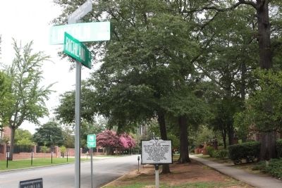 Site of Palmetto Iron Works Marker, looking east along Richland St. image. Click for full size.