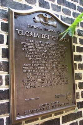 Gloria Dei Church National Historic Site Marker image. Click for full size.