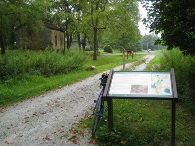 The Railroad & The Vernoy Quarry Marker. Click for full size. The Railroad & The Vernoy Quarry Marker image. Click for full size.