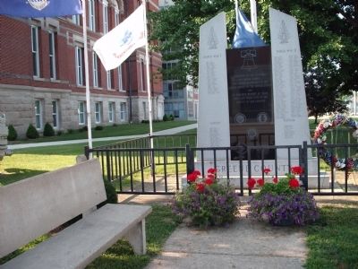 Front - Full View - - Greene County ( Indiana ) War Memorial Marker image. Click for full size.