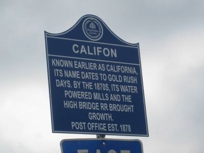 Califon Marker. Click for full size. Califon Marker image. Click for full size.