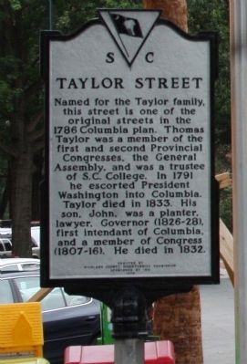 Taylor Street Marker, front view image. Click for full size.