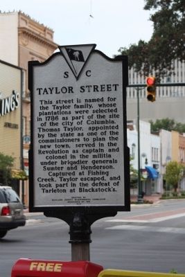 Taylor Street Marker, reverse text image. Click for full size.