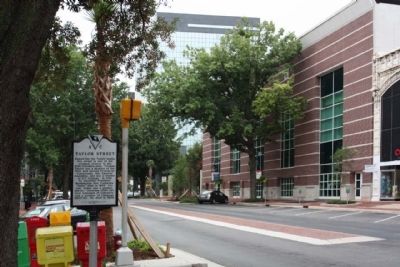 Taylor Street Marker, looking southward on Main Street image. Click for full size.