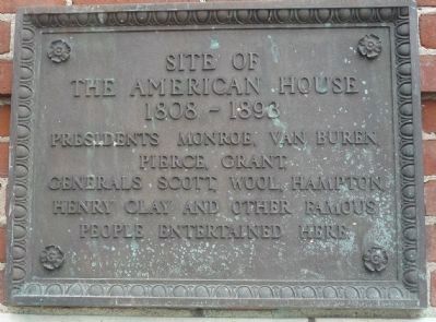 The American House Marker image. Click for full size.