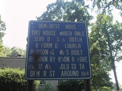 Demarest House Marker image. Click for full size.