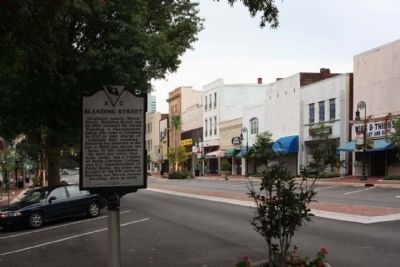 Blanding Street Marker, looking south along Main Street image. Click for full size.