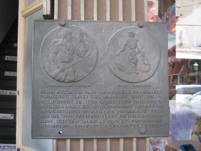 John “Snowshoe” Thompson / James T. Fennimore Marker. Click for full size. John “Snowshoe” Thompson / James T. Fennimore Marker image. Click for full size.