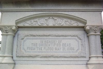 1889 Johnstown Flood Unidentified Dead Memorial. Click for full size. 1889 Johnstown Flood Unidentified Dead Memorial image. Click for full size.