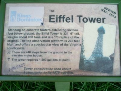 The Eiffel Tower Marker image. Click for full size.