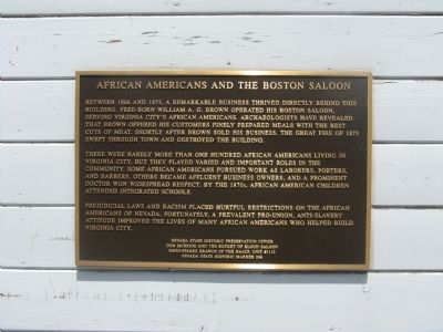 African Americans And The Boston Saloon Marker image. Click for full size.