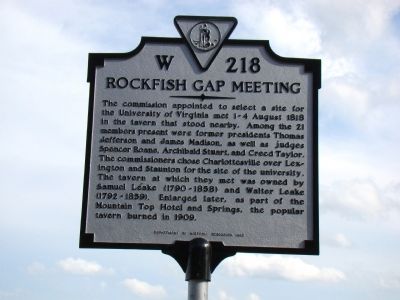 Rockfish Gap Meeting Marker image. Click for full size.