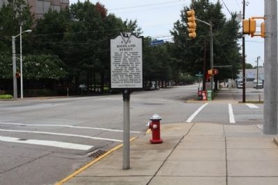 Richland Street Marker, looking north at Main Street intersection. Click for full size. Richland Street Marker, looking north at Main Street intersection image. Click for full size.