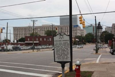 College Street Marker at Main Street intersection. Click for full size. College Street Marker at Main Street intersection image. Click for full size.