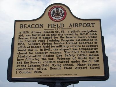 Beacon Field Airport Marker image. Click for full size.