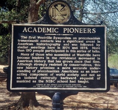 Academic Pioneers side of the marker image. Click for full size.