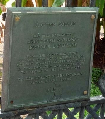 Jackson Square - Vieux Carr Marker (Panel 1) image. Click for full size.