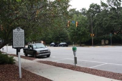 Senate Street Marker, looking north at intersection along Sumter Street image. Click for full size.