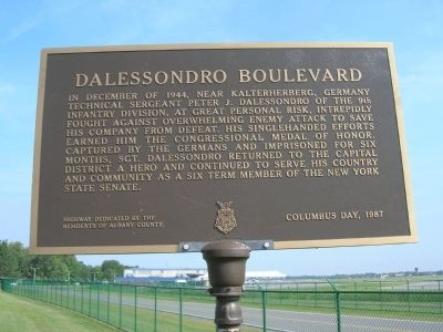 Dalessondro Boulevard Marker - Albany, New York image. Click for full size.