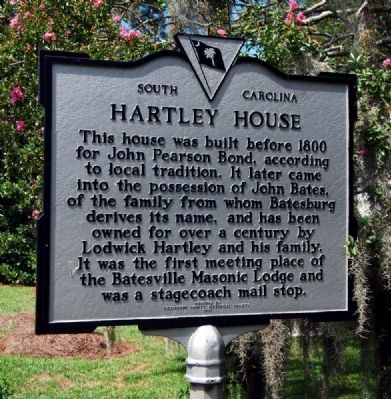 Hartley House Marker. Click for full size. Hartley House Marker image. Click for full size.