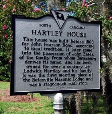 Hartley House Marker image. Click for full size.