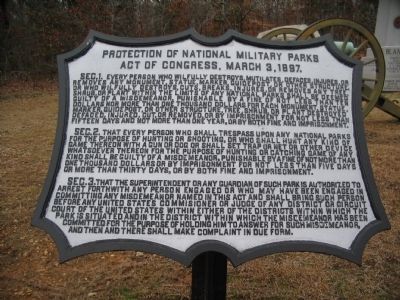Protection of the National Military Parks image. Click for full size.