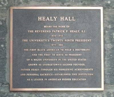 Healy Hall Marker - Panel 1 image. Click for full size.
