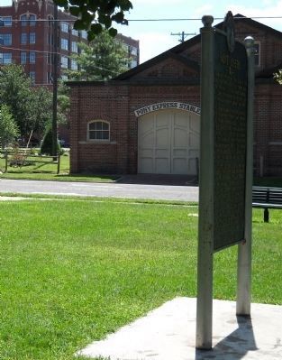 Saint Joseph Marker and Pony Express Stables image. Click for full size.